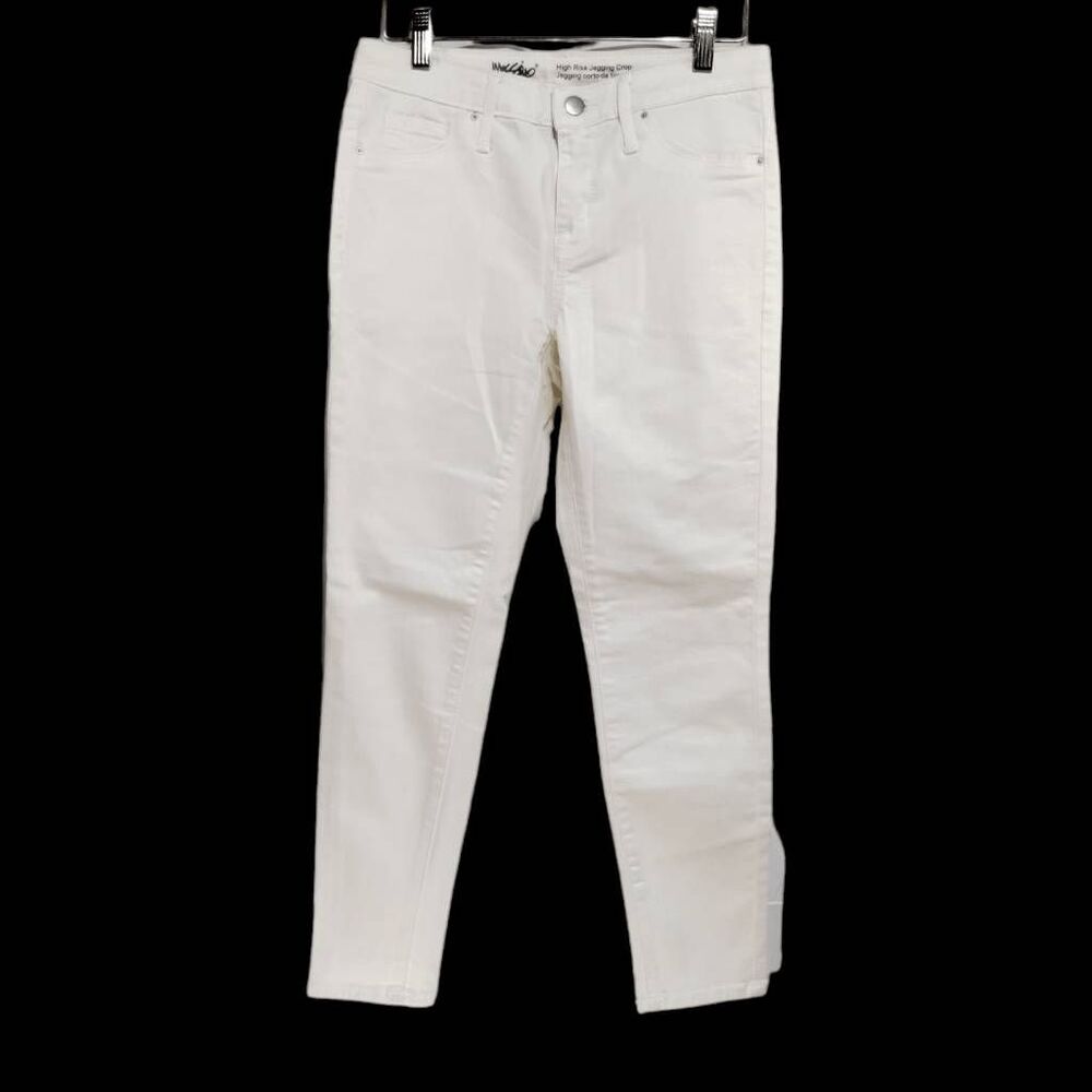 Mossimo White High Rise Jegging Crop Jeans Sz 0 Stretchy Denim - Picture 1 of 6